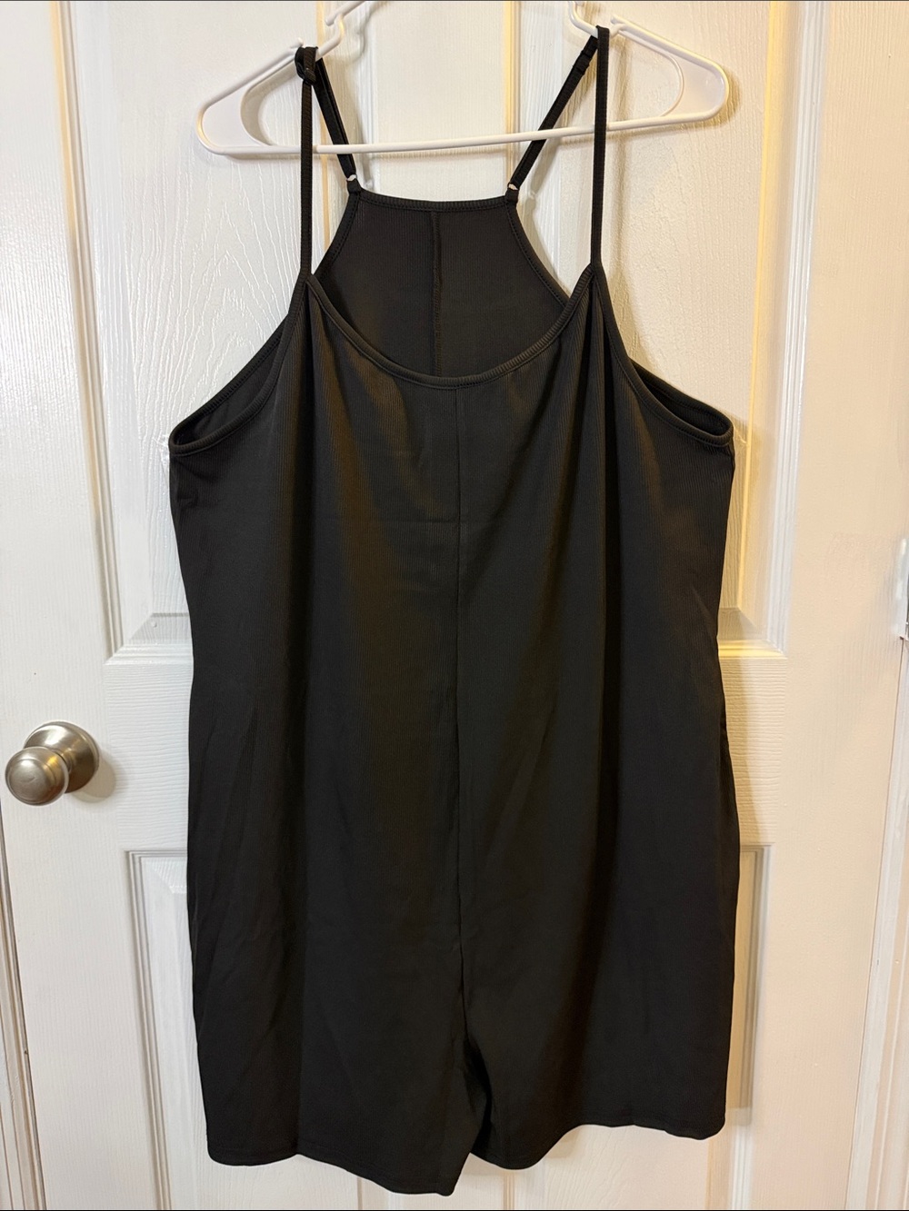 SHEIN Black Spaghetti-Strap Romper